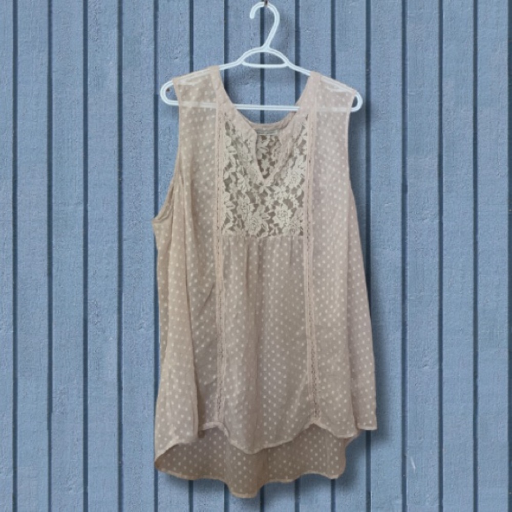 Daniel Rainn Lace Sleeveless Blouse